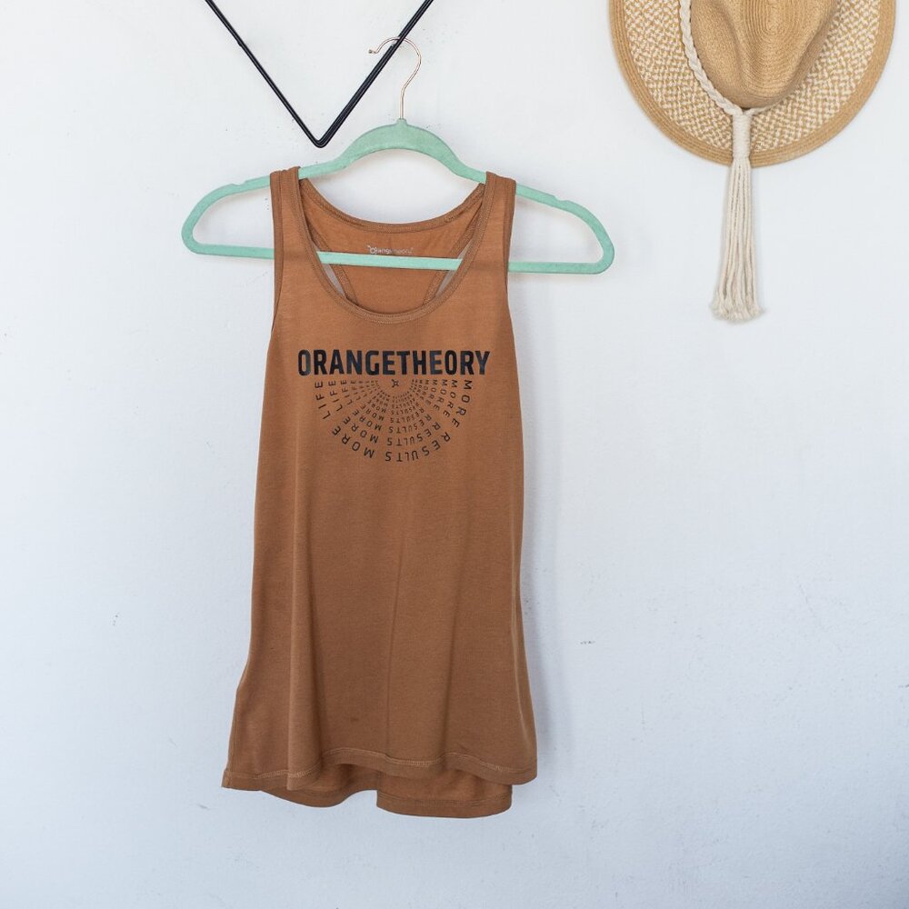 Orangetheory OTF // Brown "Latte" Racerback Tank Relaxed Fit